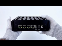 Intel N100 4 LAN Dual COM Industrial Mini PC senza ventole con WIFI DDR4 16G RAM Windows Linux