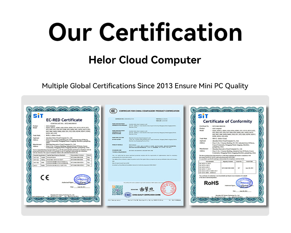 Ultimi blog aziendali su Helor Cloud Computer: molteplici certificazioni globali dal 2013 garantiscono la qualità dei mini PC