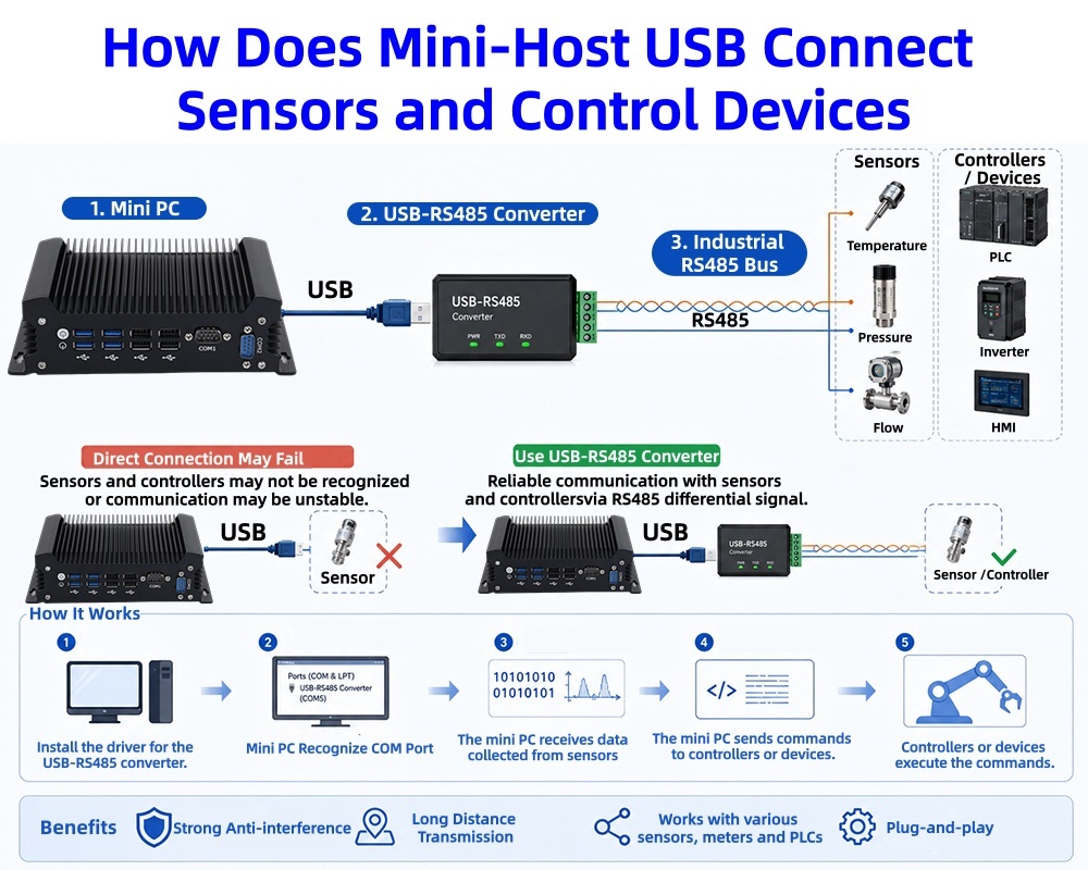 Ultimi blog aziendali su Crescente domanda di acquisizione di dati per l'automazione industriale Come Mini Host USB connette sensori e dispositivi di controllo