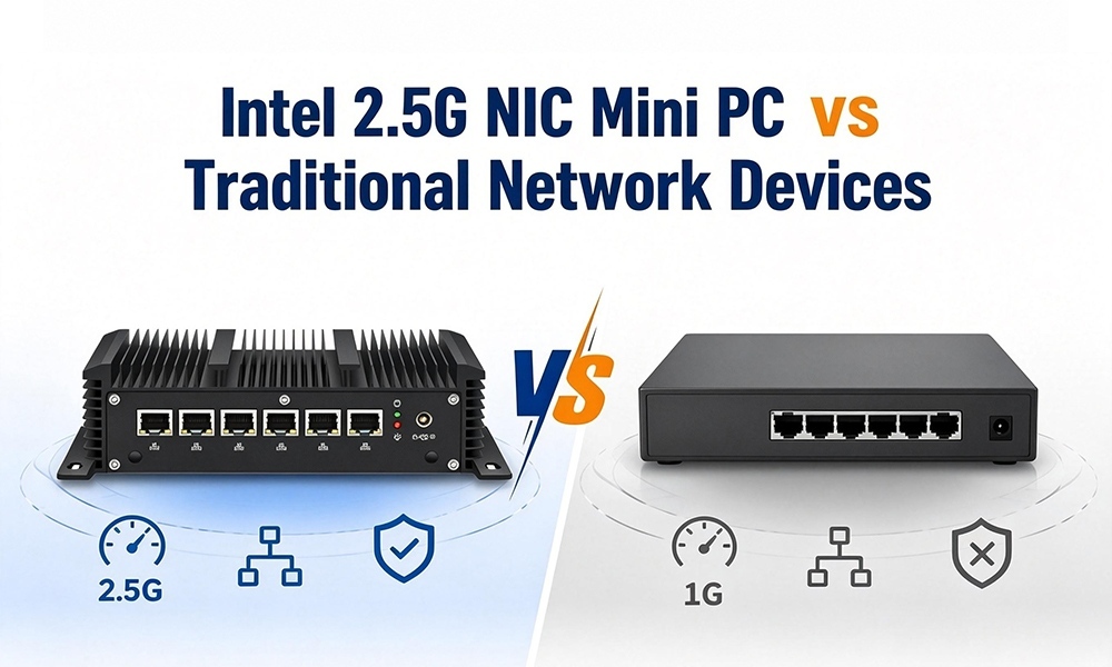 Ultimi blog aziendali su Intel 2.5G Ethernet Mini PC VS dispositivi di rete tradizionali: differenze di applicazione per la rete aziendale flessibile