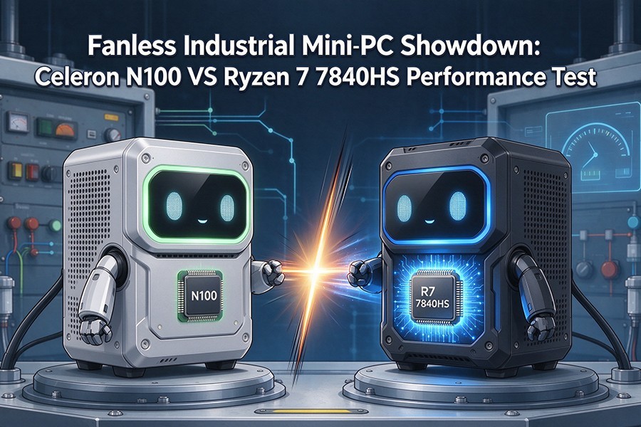 Ultimi blog aziendali su Fanless Industrial Mini PC Showdown: Celeron N100 VS Ryzen 7 7840HS Performance Test