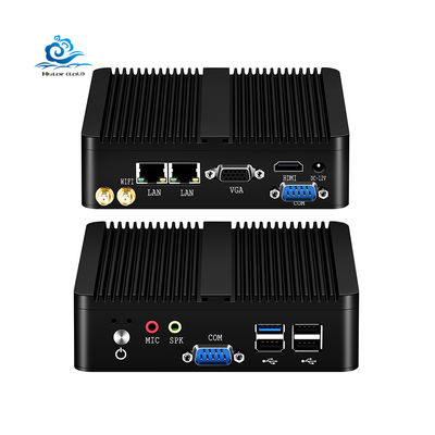comprare PC industriale Mini Computer senza ventole con supporto Windows 10/Linux Compatto Aluminum Shell Design 133mm*125mm*40mm fabbricazione online