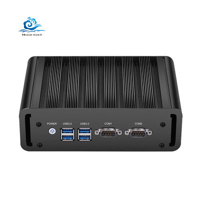 comprare Black Color Fanless Industrial Mini PC with 12V Power DDR3 RAM and 1-Year Warranty fabbricazione online