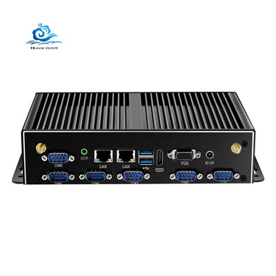 comprare PC industriale senza ventole con Intel Core i5-7200U 2 Gigabit NIC RS485 RJ45 Mini PC fabbricazione online
