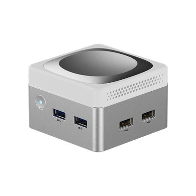 Intel N100 Mini Cube Computer LPDDR5 Dual Gigabit Ethernet RJ45 Mini PC per la casa