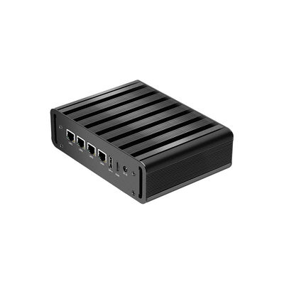 Intel N100 4 LAN Dual COM Industrial Mini PC senza ventole con WIFI DDR4 16G RAM Windows Linux