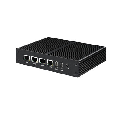 Minicomputer industriale senza ventole Linux Intel N100 DDR4 16G RAM 4LAN Dual COM