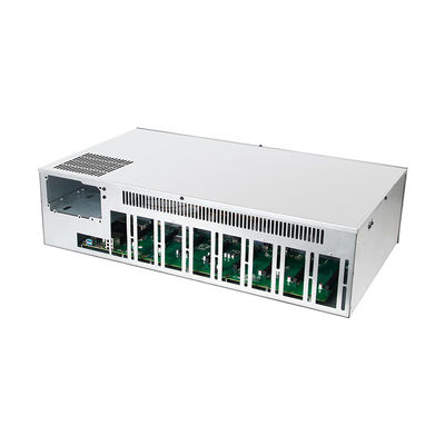 8 GPU Mining Rig Slot Mainframe con alta alimentazione e quattro ventilatori di raffreddamento