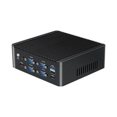 Intel N5000 J4125 4 Core Mini PC con doppia LAN 6 COM e DDR4 fino a 8G