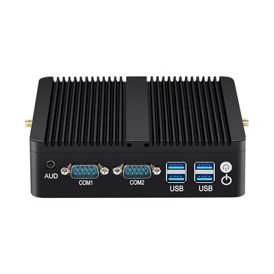 Intel Mini Industrial Fanless PC con DDR4 8G MSATA SSD Dual LAN HD Display Linux