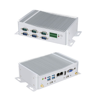 Intel Core i3 Industrial Fanless PC Mini PC con GPIO e DDR4 16G 6COM