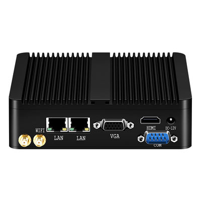 Dual LAN Dual COM PC industriale senza ventole con processori Intel Celeron N Series