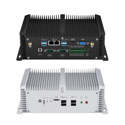 Dual LAN Dual COM PC industriale senza ventole con doppio canale DDR4 Win 10 Linux