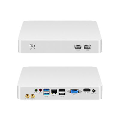 Intel Mini PC con processore DDR3 e telaio in alluminio bianco