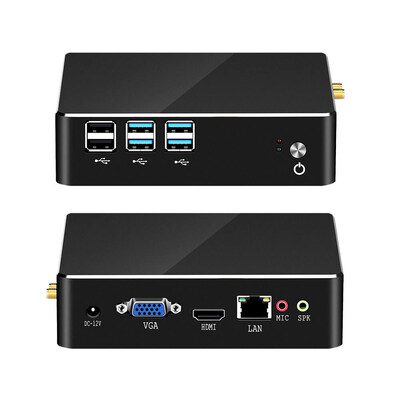 Mini PC con processore Intel Core i3 7100U mSATA SSD DDR3L 16G RAM E ventilatore di raffreddamento