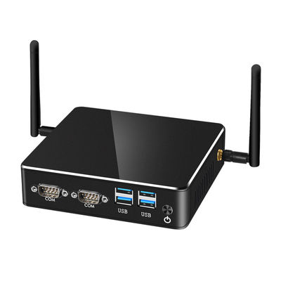 Core i3 8130U PC industriale DDR4 16G Dual Ethernet Fanless Black Mini Computer