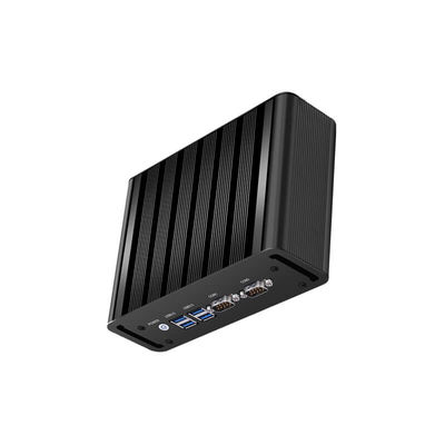 2LAN 2COM PC industriale senza ventole Intel Core i5 Processore Chassis in alluminio Computer