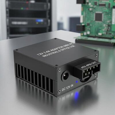 12V 2.4 A Adapter Mini PC con ventola 1 DC 12V 4Pin ATX alimentazione ideale per l'automazione industriale e ufficio