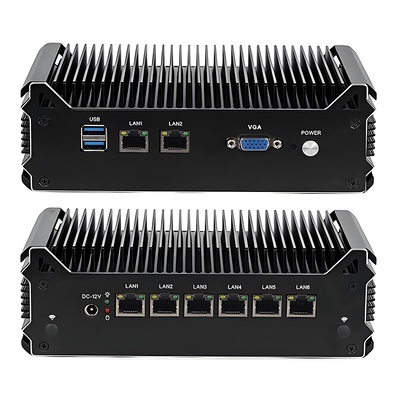 Intel Celeron 3865U Processore Soft Router con 8 LAN 1 pulsante di reset